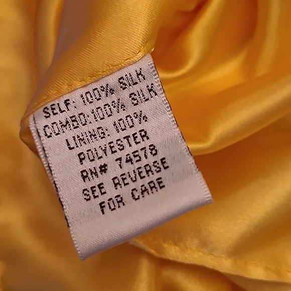 LIKE NEW Y2K Cache 100% Silk Floral Print Balloon Hem Strapless Dress - Picture 11 of 16